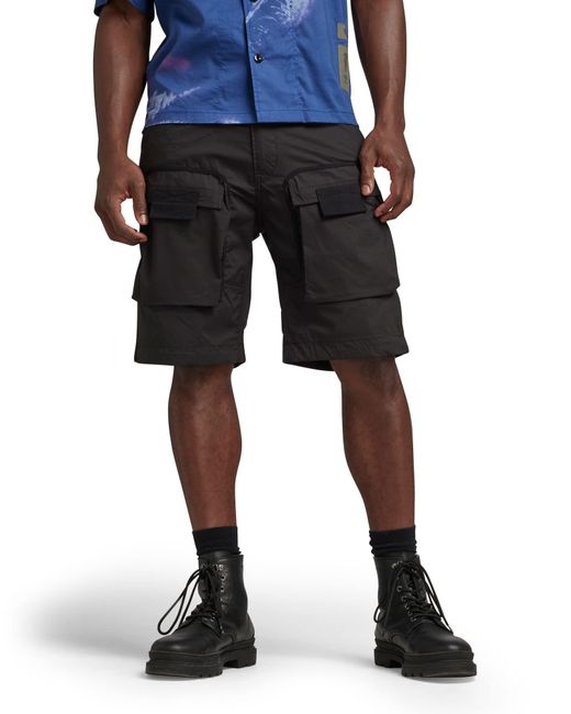 G-Star RAW Black 3d Regular Cargo Shorts for men