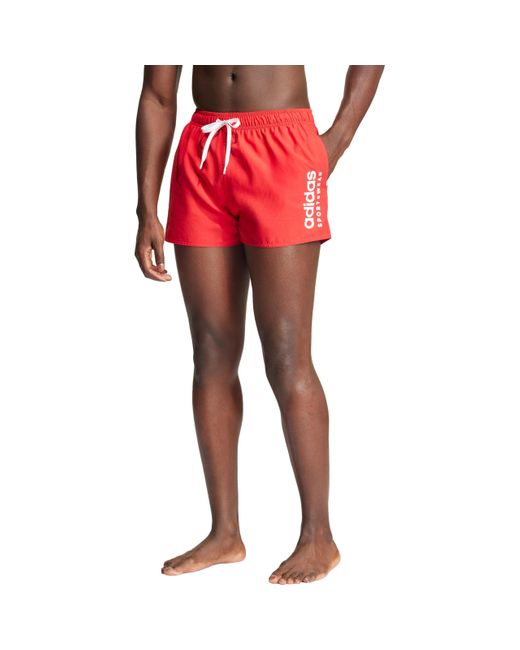 Adidas Red Essentials Logo Clx Shorts for men