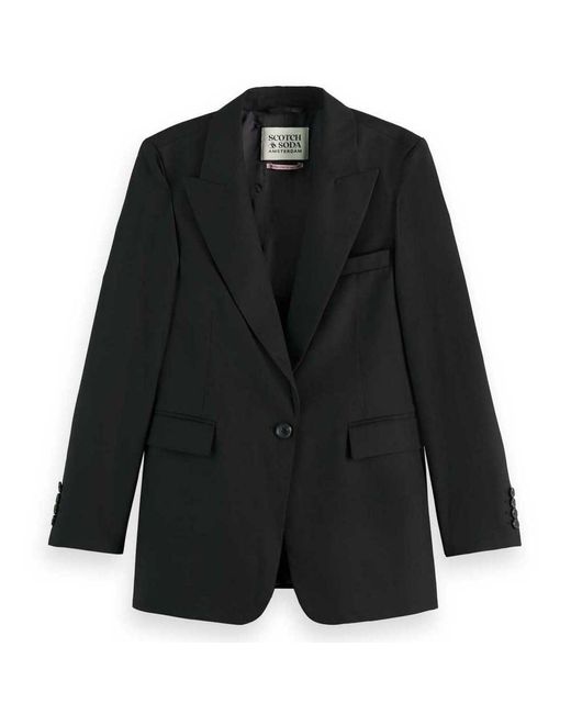 Scotch & Soda Black Core Sb Fitted Blazer Jacket