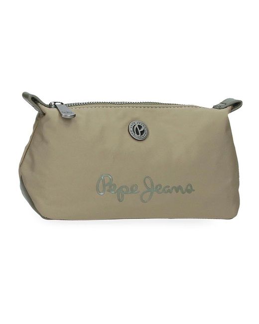 Pepe Jeans Corin Toiletry Bag Green 20.5x11.5x7.5cm Polyester And Pu By Joumma Bags
