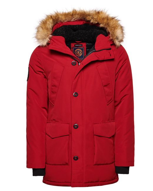 Superdry Red Vintage Everest Parka Jacket M5011573a for men
