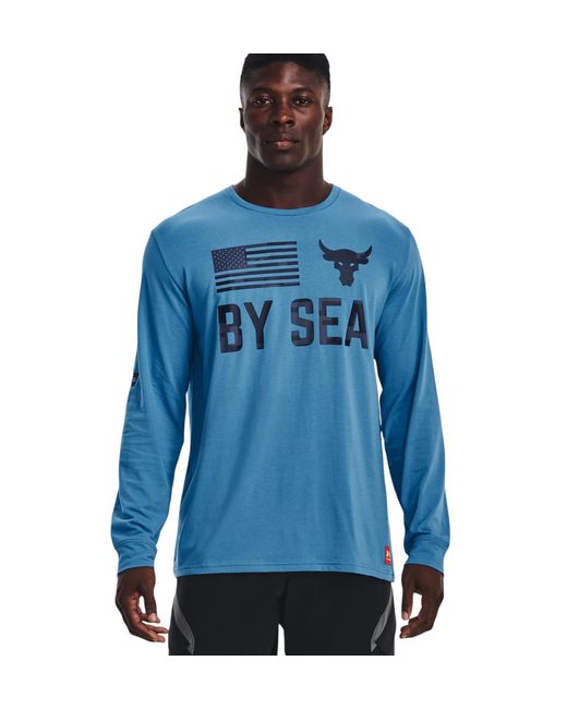 Under Armour Blue X Project Rock Long Sleeve Top for men
