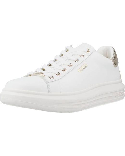 Guess Scarpe donna sneaker Vibo in pelle white/ gold D24GU38 FL8VIBLEA12 40