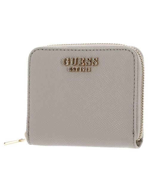 Laurel SLG Small Zip Around Wallet Taupe di Guess in Gray