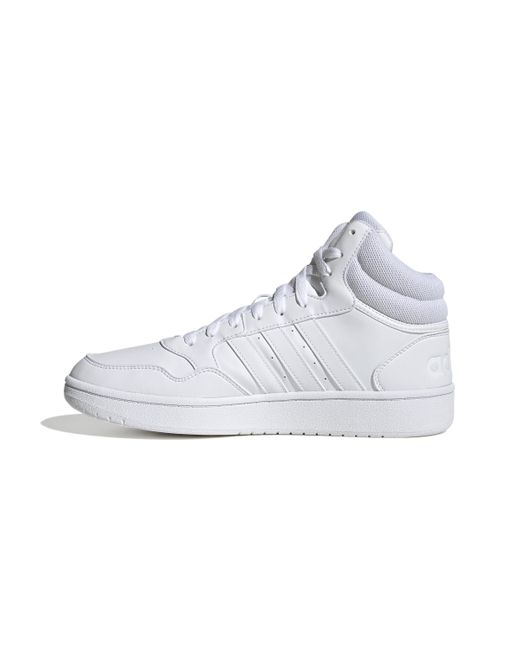 Adidas White Hoops 3.0 Mid Classic Vintage Shoes Sneaker for men