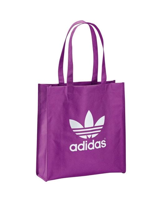 Adidas Purple Adicolor Trefoil Einkaufstasche