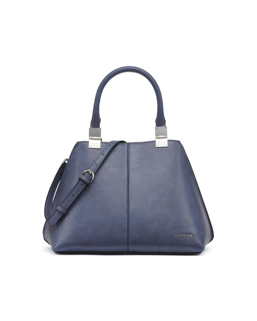 Calvin Klein Blue Granite Geometric Satchel – 2 In