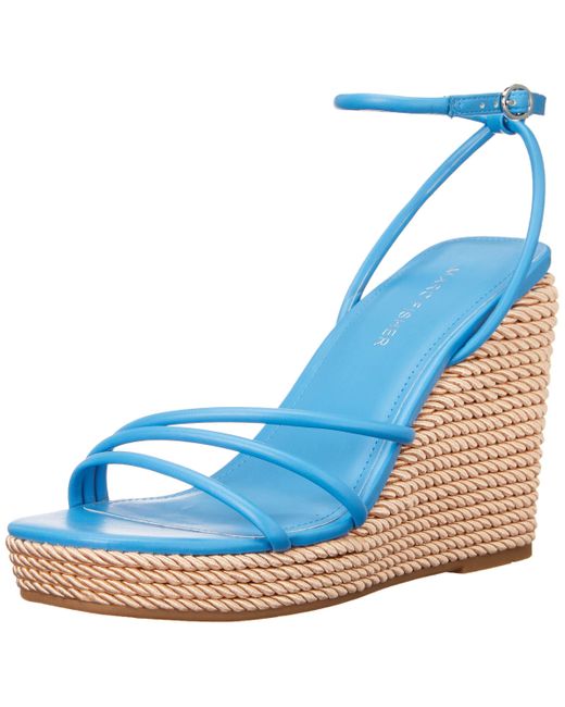 Marc Fisher Zeki Wedge Sandal in Light Blue (Blue) - Save 4% - Lyst