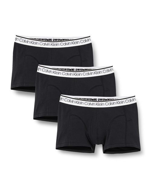 Surge Low Rise Trunk 3pk di Calvin Klein in Black da Uomo