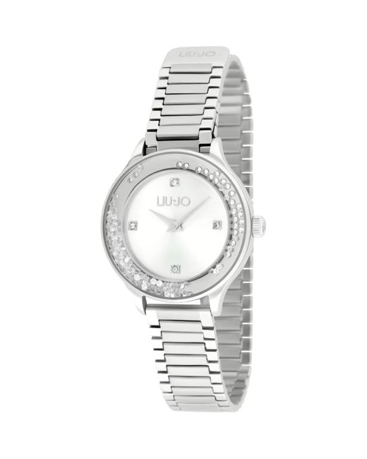Liu Jo Dancing Shine TLJ2340 Orologio da donna in acciaio con cristalli girevoli al quadrante e cinturino con chiusura magnetica di Liu Jo in Metallic