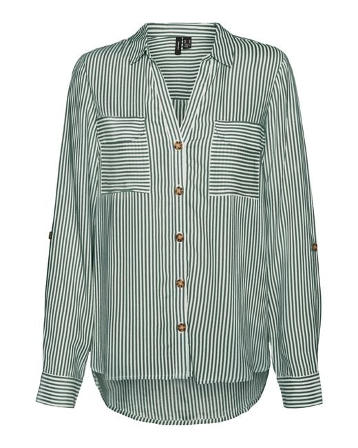 Vmbumpy L/S Shirt New Wvn Noos Camicia di Vero Moda in Green