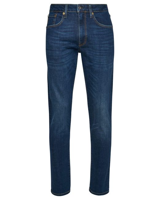 Superdry Blue Slim Straight Jeans Suit Trousers for men