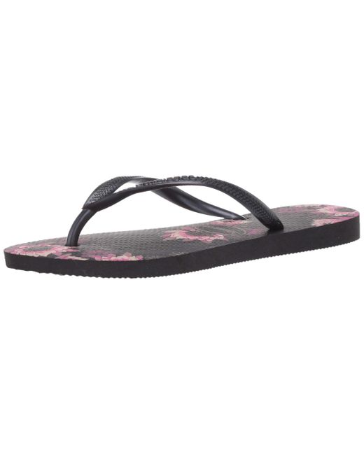 Havaianas Rubber Slim Organic Flip Flops in Black/Grey (Black) - Save 35% - Lyst