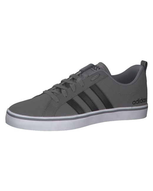 Adidas S Pace Vs Nubuck Trainers Suede Lace Up Padded Ankle Collar Grey/black/white Uk 6 for men