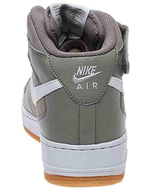 Women's Gray Air Force 1 Mid 314195 200 Size 5y White Women's Gray Air Force 1 Mid 314195 200 Size 5y White