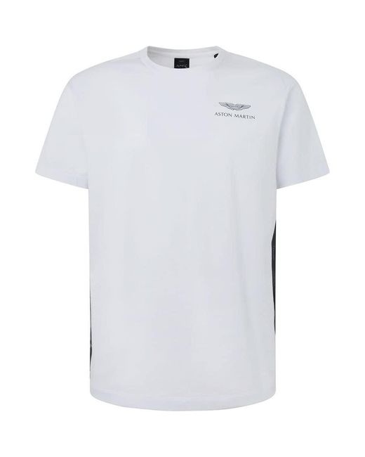 Hackett White Amr Tape Tee T-shirt for men