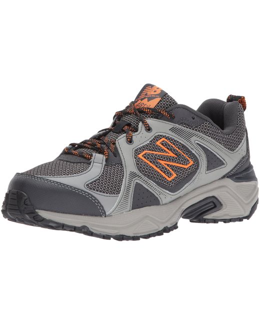 New Balance Mens 481 V3 Trail Running Shoe in Grey/Orange (Gray) for ...