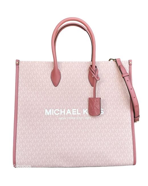 Michael Kors Pink Mirella Signature MK Tragetasche