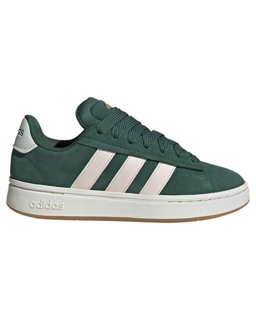 Adidas S Grand Court Alpha 00s Low Top Trainers Green/pink/gum 5.5