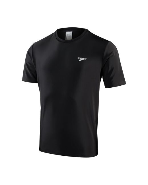 Speedo Black Printed Short Sleeve Swim Tee Neoprene T-shirt for men