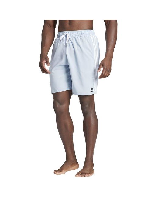 3-Stripes CLX Swim Shorts Costume a Pantaloncino di Adidas in Blue da Uomo