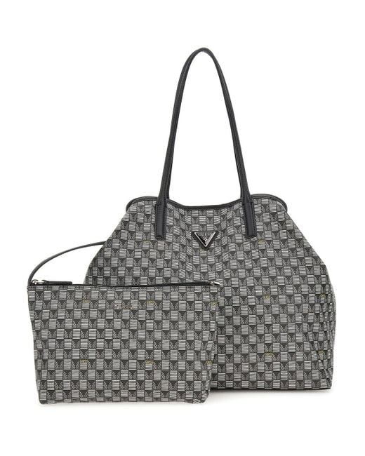 Sac shopper G Wave II 2 in 1 Tote Black Logo noir Guess en coloris Gray