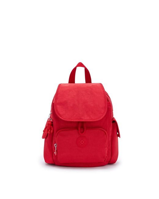 Kipling City Pack Mini Rucksack Leichter Vielseitiger Tagesrucksack Tasche Red Rouge
