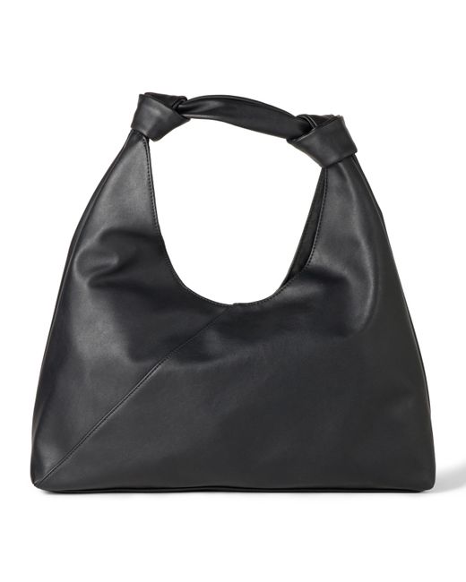 The Drop Black Mackenzie Knotted Hobo Tote