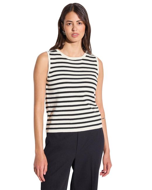 Street One Black A303242 Gestreiftes Strick-Top