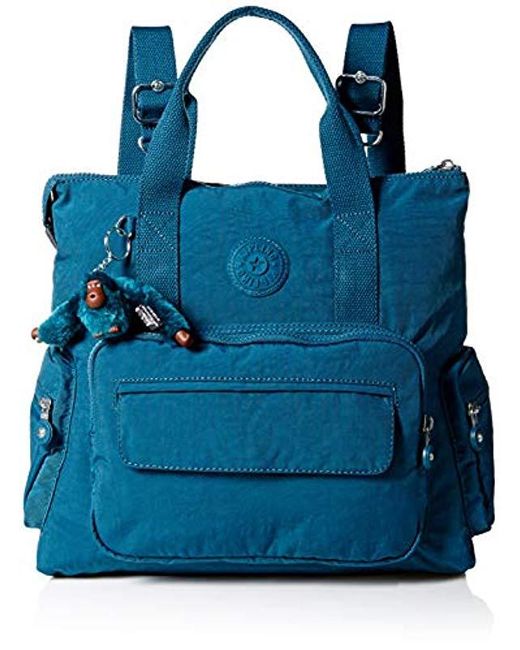 Kipling Blue Alvy 2-in-1 Convertible Tote Bag Backpack, Wear 2 Ways, Zip Closure