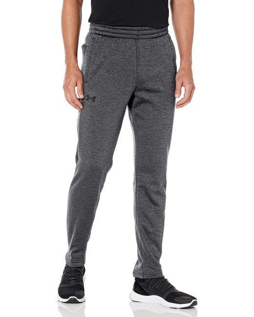 Under Armour Black Armourfleece Twist Tapered Leg Pant for men