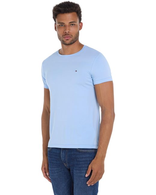 Stretch Slim FIT Tee MW0MW10800 T-Shirts ches Courtes Tommy Hilfiger pour homme en coloris Blue