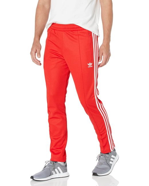 adidas Originals Adicolor Classics Beckenbauer Track Pants in Vivid Red ...