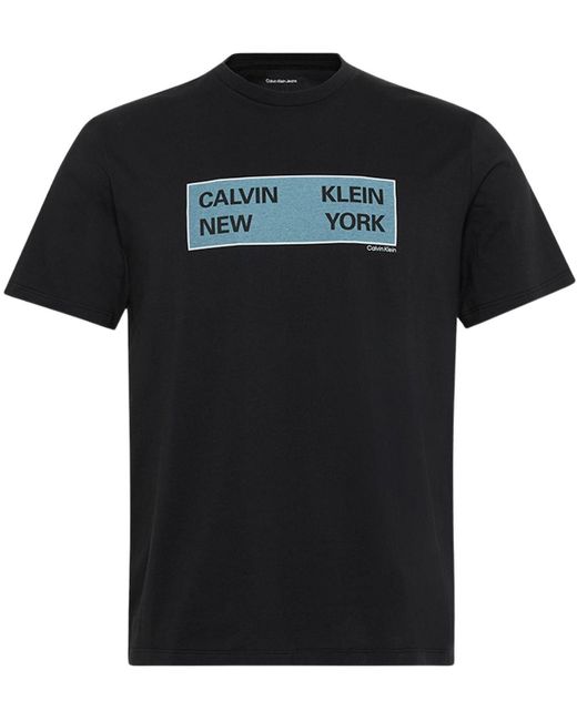 Calvin Klein Jeans Ss 30s Eu Ckny Box Graphic Tee Lv04rd816g Grafische T-shirts in het Black voor heren
