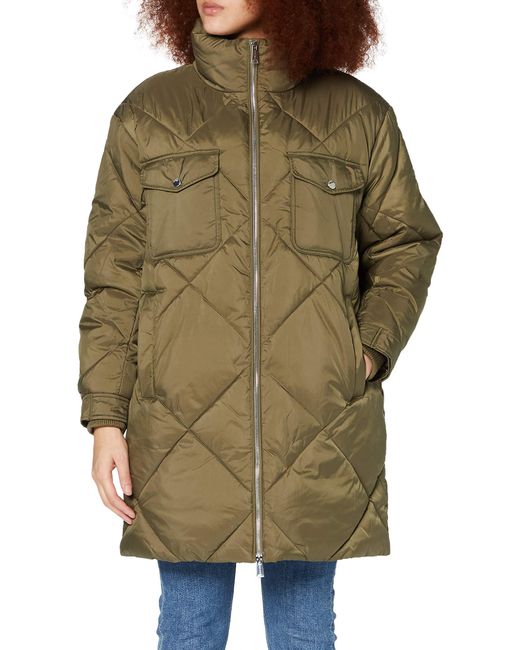green diamond quilted jacket