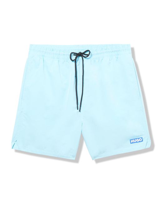 HUGO Blue Relaxed Fit Small Logo Smooth Shorts Casual for men
