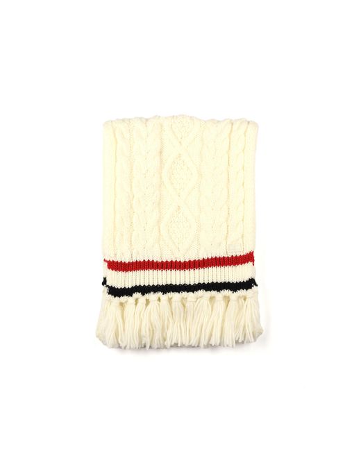 Tommy Hilfiger Natural Cable With Stripe Scarf
