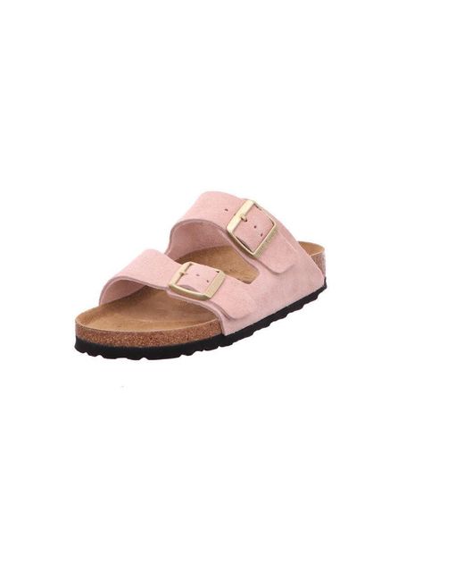 Birkenstock Brown 1026170 Arizona Bs Light Rose Double Buckle Sandals In Pink Nubuck