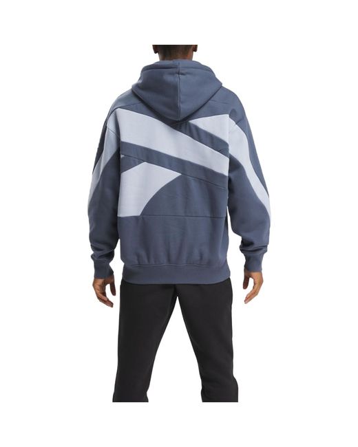 Reebok Blue 's Classics Back Vector Hoodie Sweatshirt