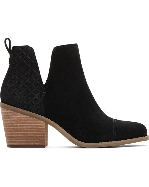 TOMS Black Everly Cutout Ankle Boot