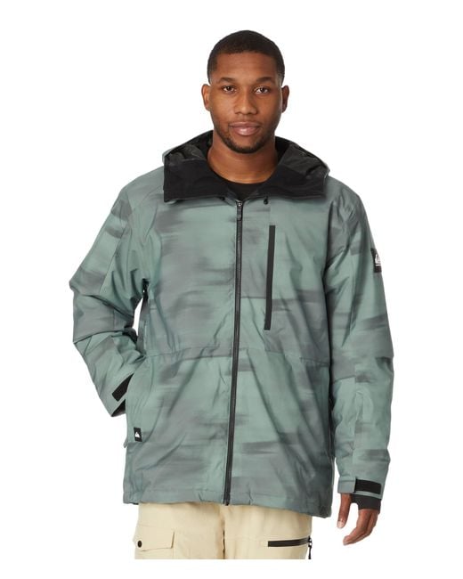 Quiksilver Mission Print Insulated Snowboard Jacket S in Green for Men |  Lyst UK