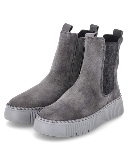 Gabor Gray 73.540.19 Schlupfstiefel Rauleder in grau - Gr. 38,5