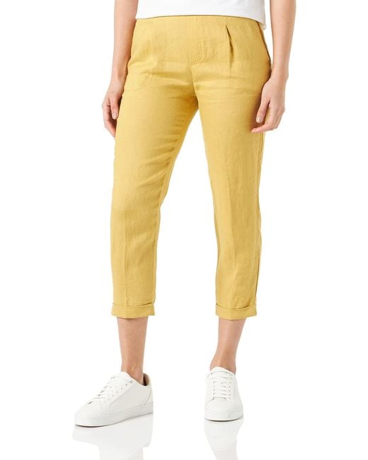 Pantalone 4AGH558X5 di Benetton in Yellow