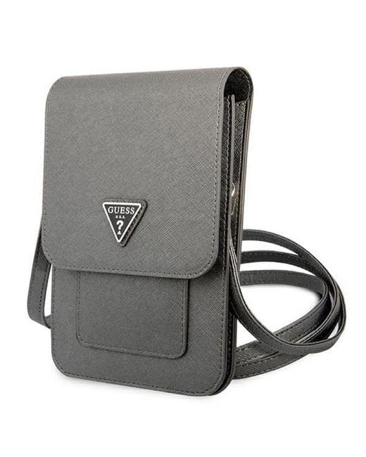 Guess Metallic 's Guwbsatmgr Saffiano Triangle Bag Grey Phones