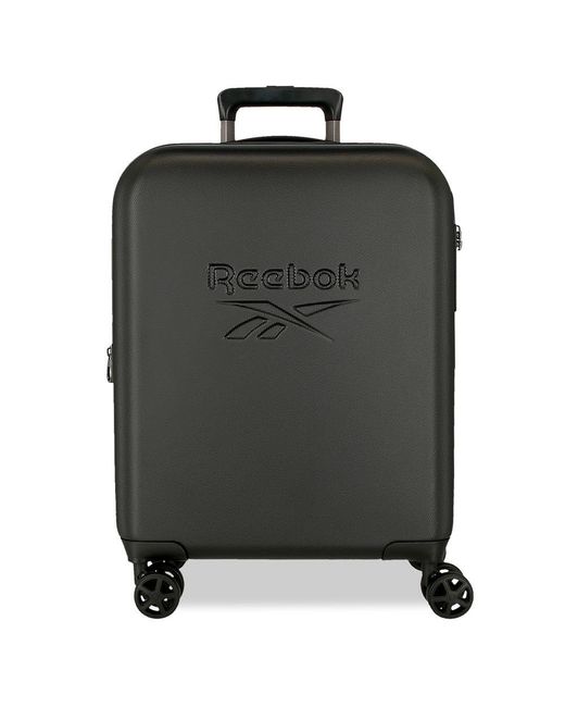 Reebok Green Franklin Cabin Suitcase Black 40x55x20cm Hard Abs Closure Tsa 37l 2.75 Kg 4 Wheels Double Hand Luggage By Joumma Bags