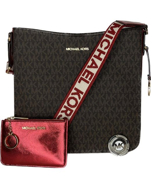 Michael michael kors signature jet set on sale travel large messenger