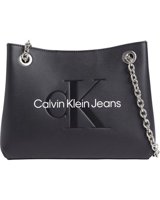 Calvin Klein Black Sculpted Shoulder Bag24 Mono