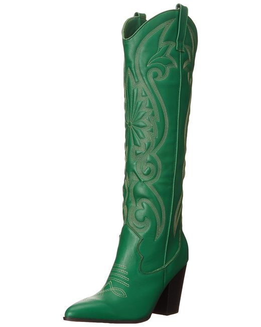 Steve Madden Lasso Western Boot in Green Leather (Green) - Save 18% | Lyst