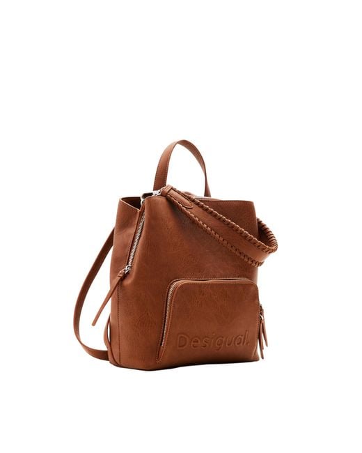 Desigual Brown Accessories Pu Backpack Mini