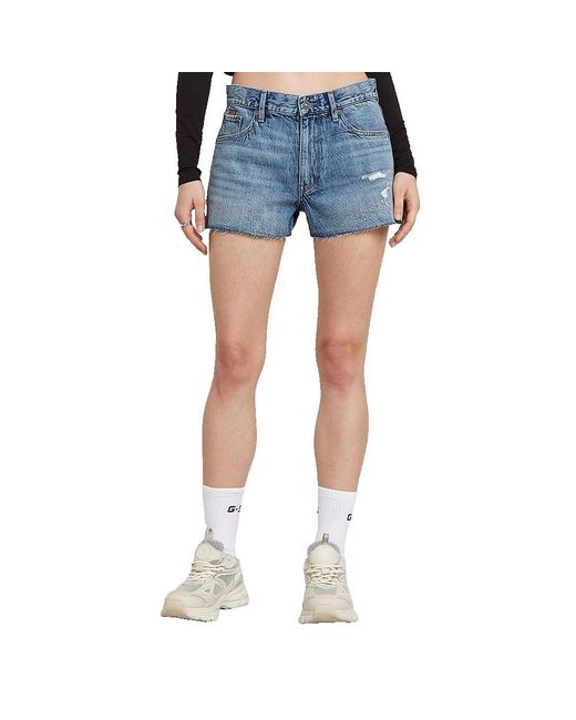 G-Star True Shorts Raw Edge in het Blue